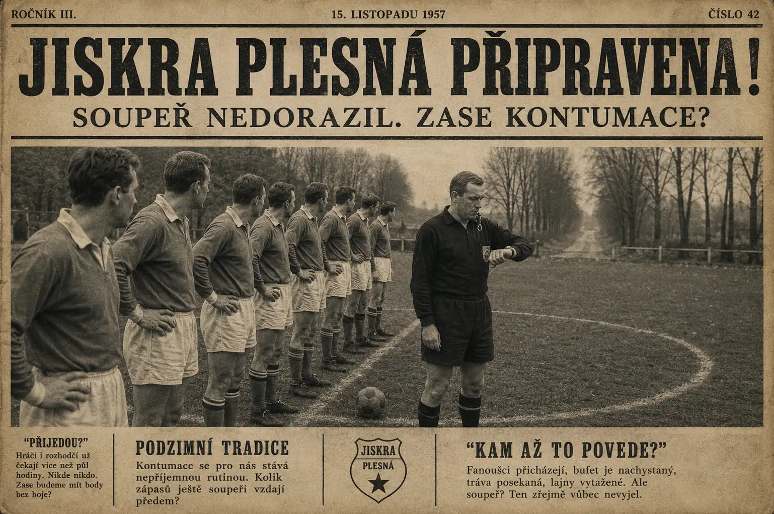 Bizár roku 1957 - Když chcete hrát fotbal, ale soupeři raději nepřijedou